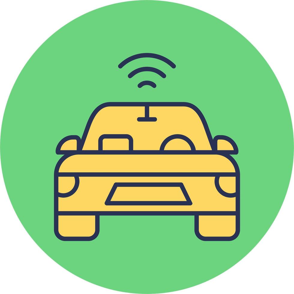 Autonomous Car Vector Icon