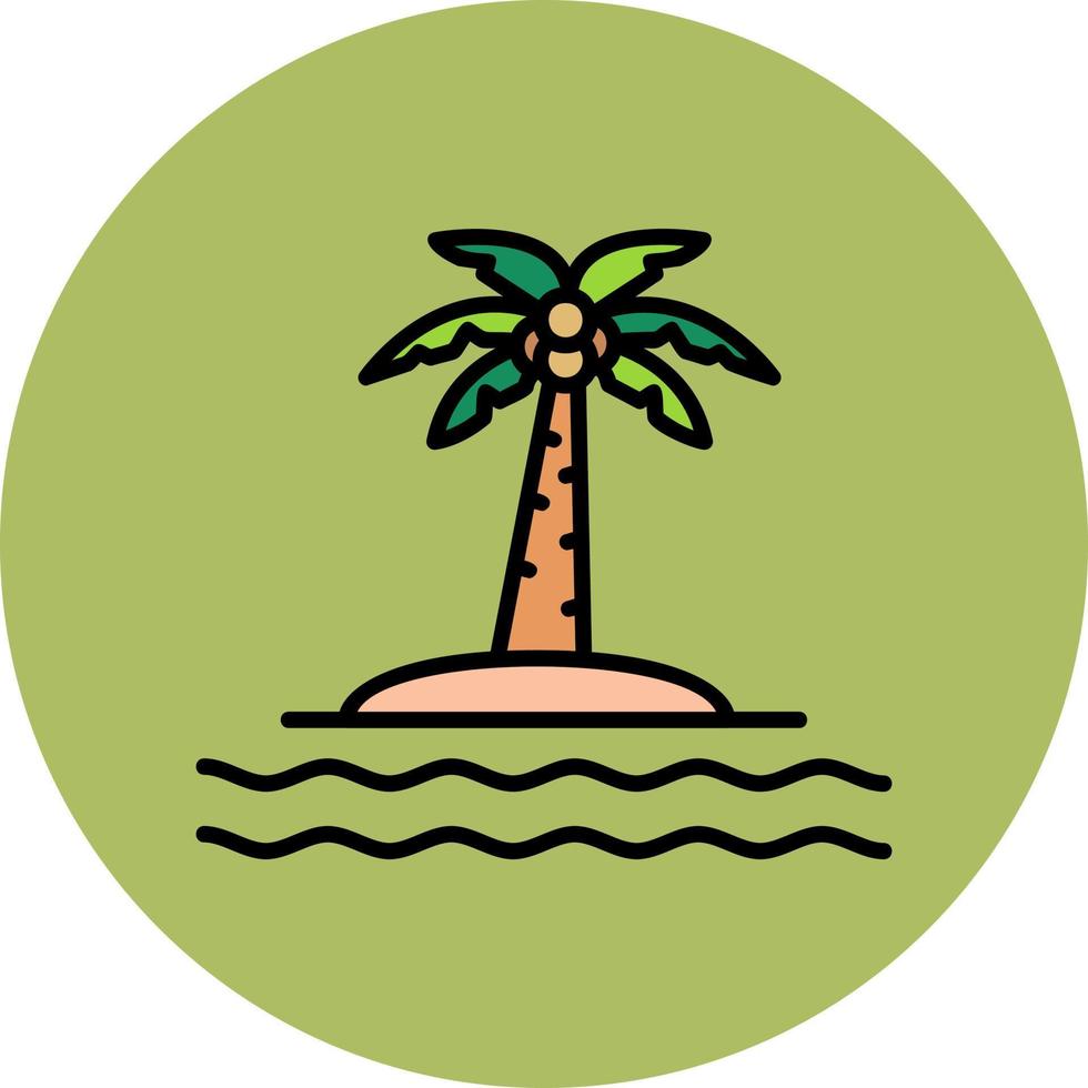 icono de vector de isla