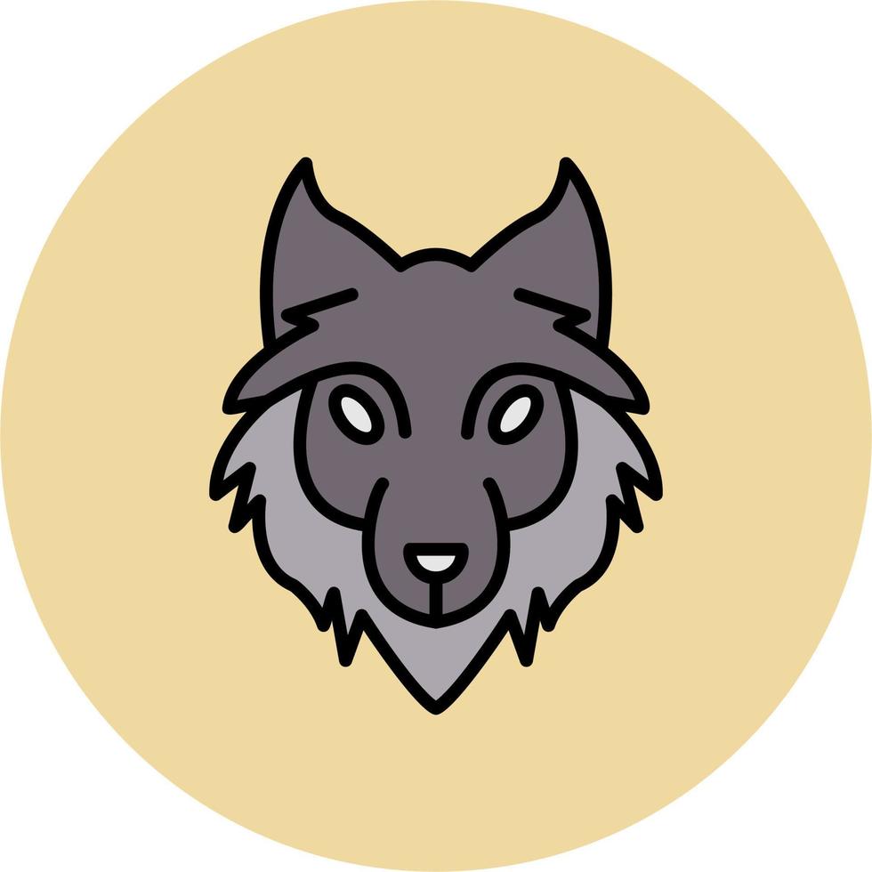 icono de vector de lobo