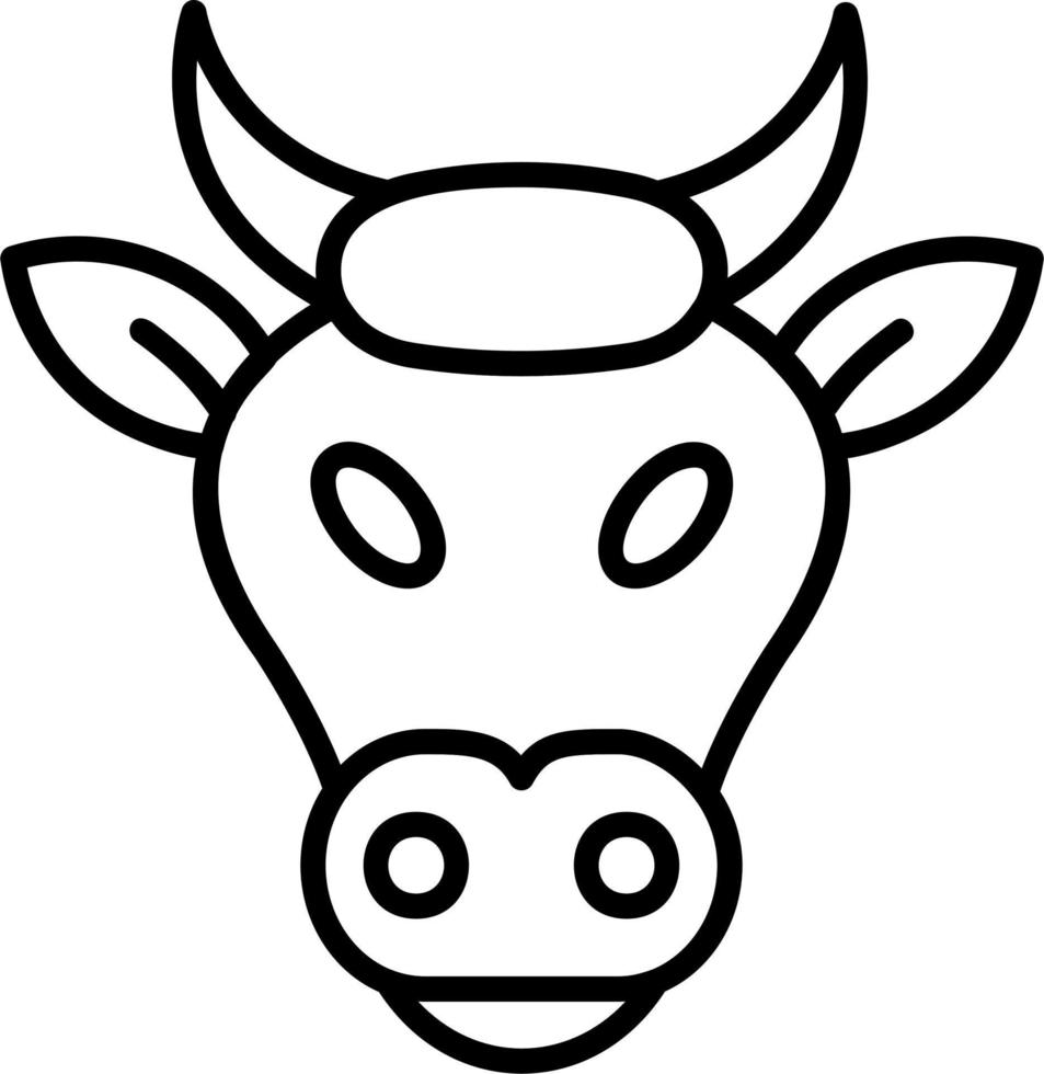 icono de vector de vaca