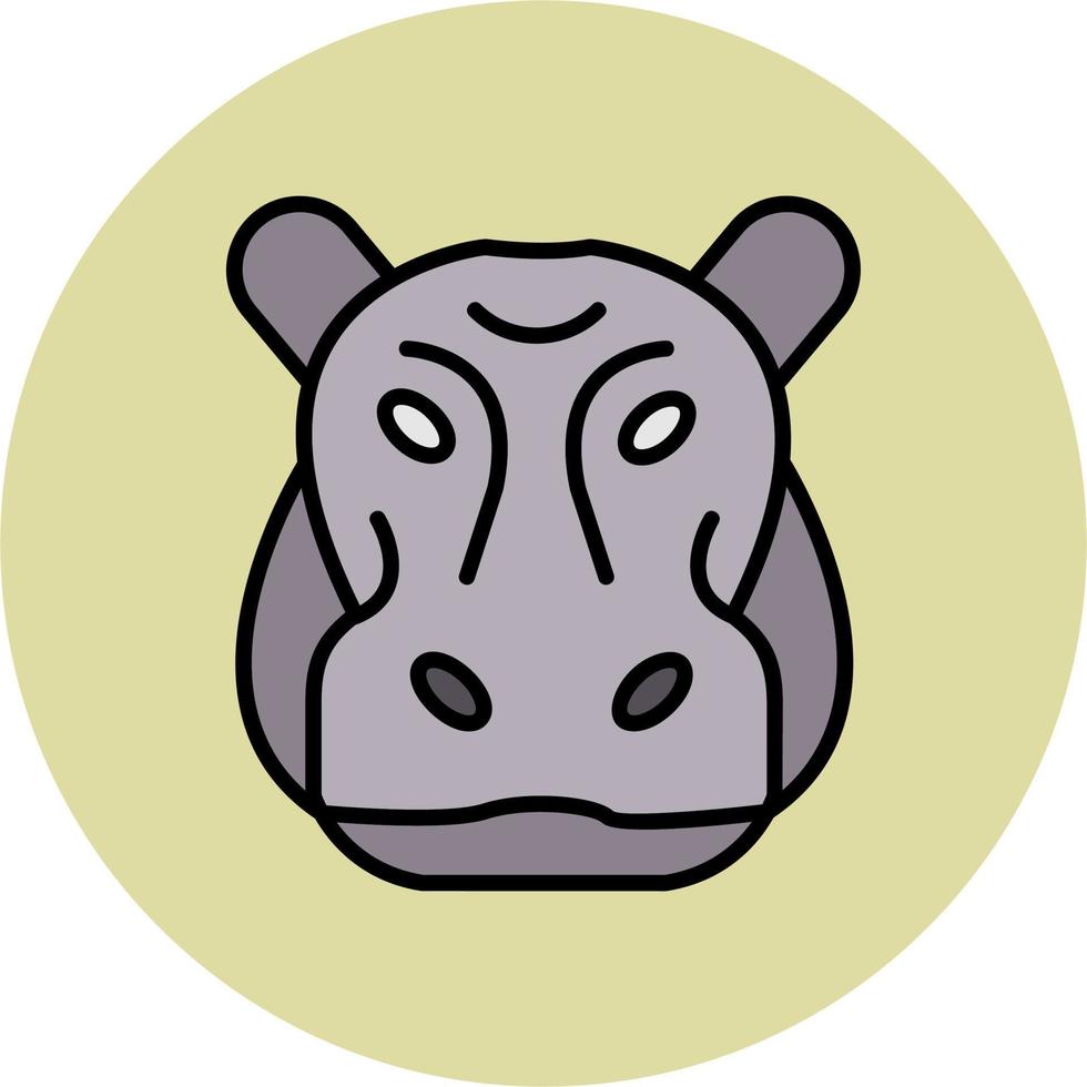 Hippopotamus Vector Icon