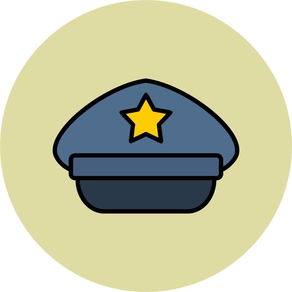 icono de vector de sombrero de policía