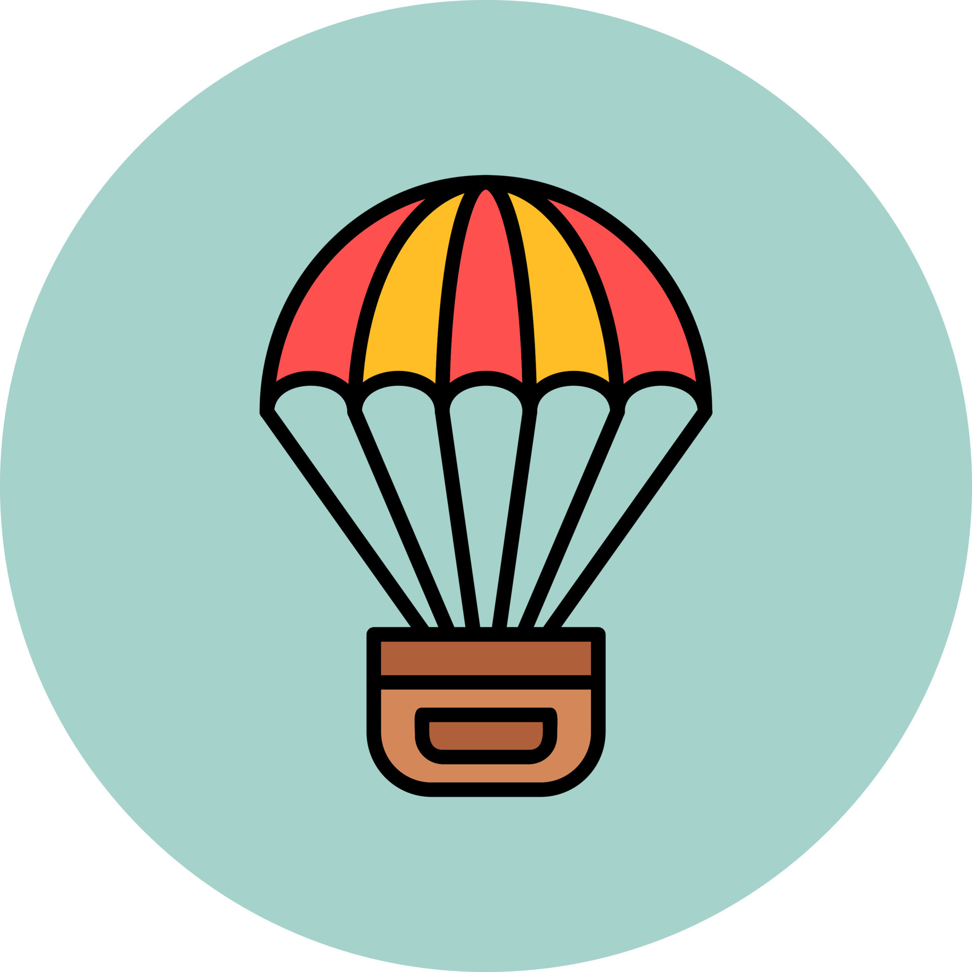Parachute Vector Icon 20319935 Vector Art at Vecteezy
