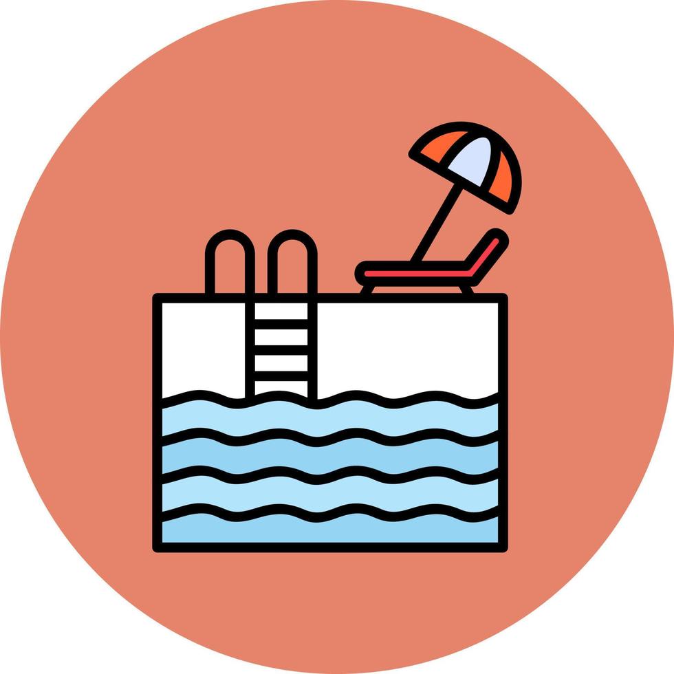 icono de vector de piscina