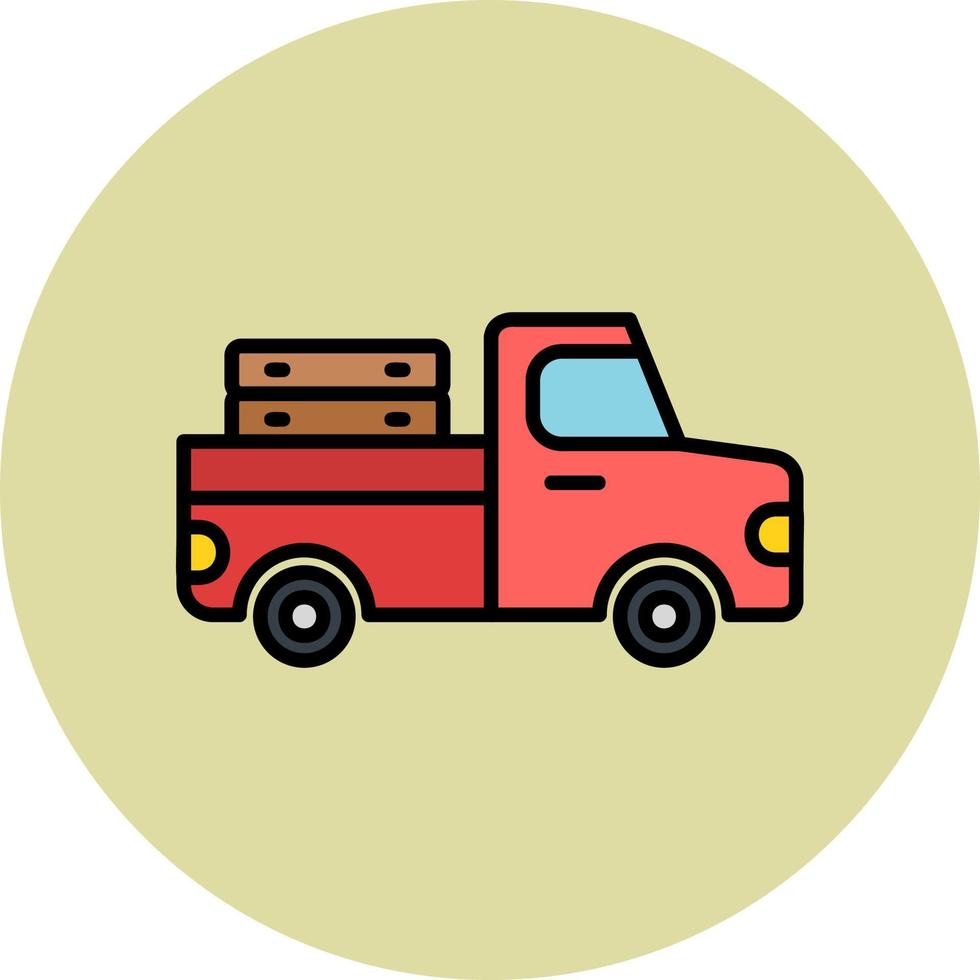 icono de vector de camioneta