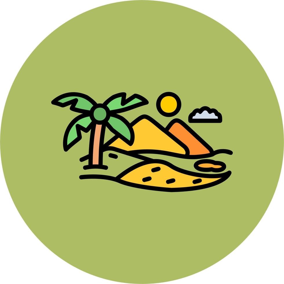 Oasis Vector Icon
