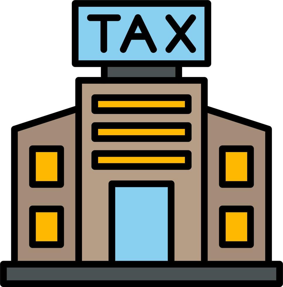 Tax Office Building Vector Icon