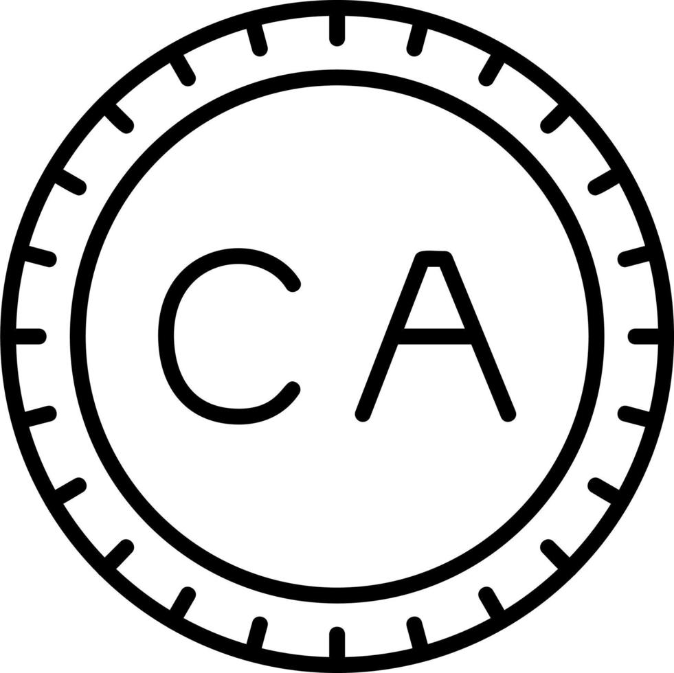 Canadá marcar código vector icono