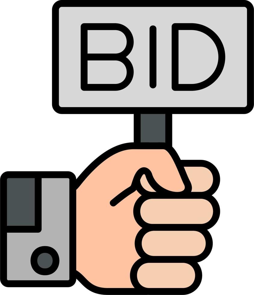 Bid Vector Icon