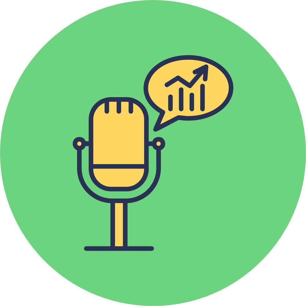 Bar Chart Podcast Vector Icon