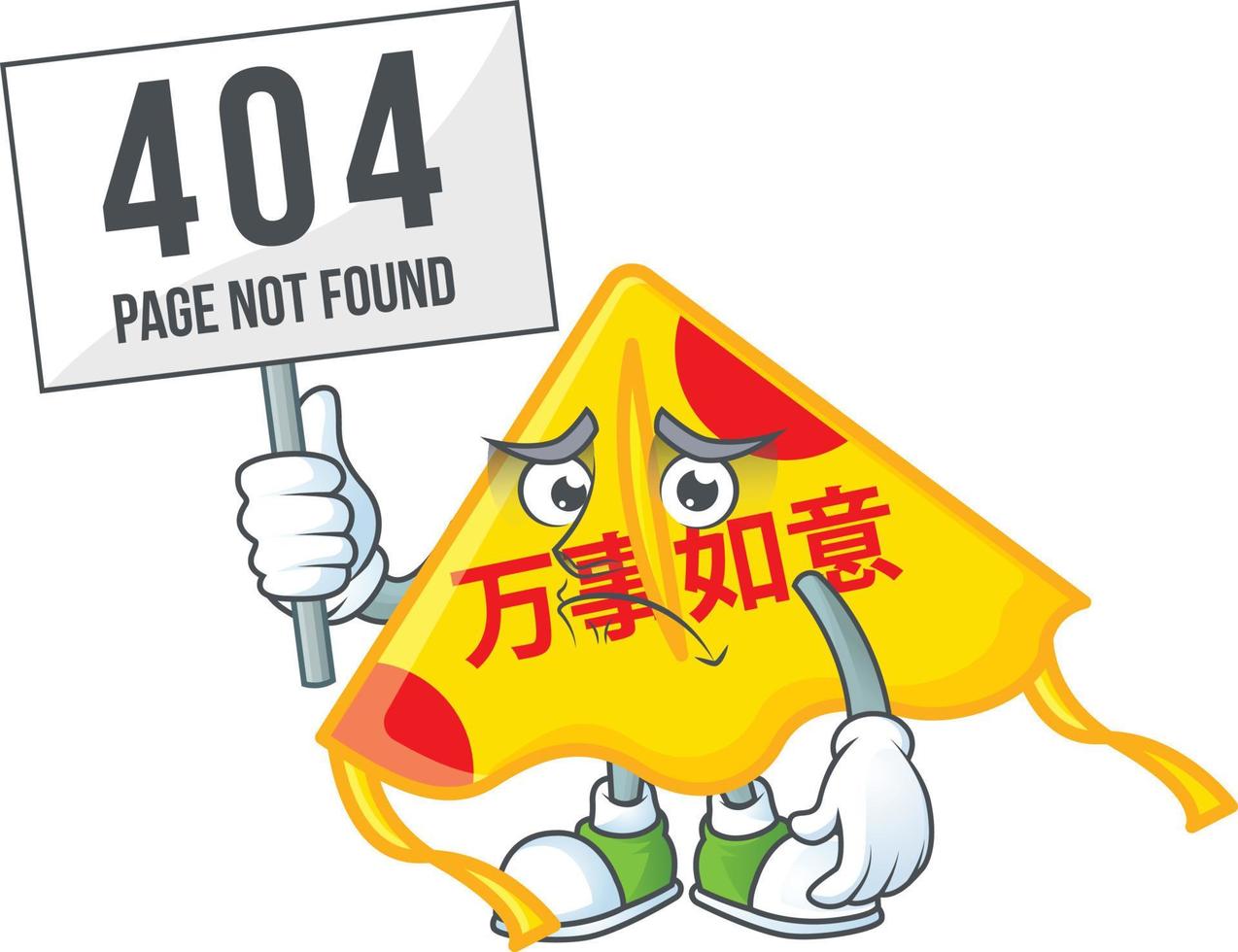 Chinese gold kite cartoon character style vector