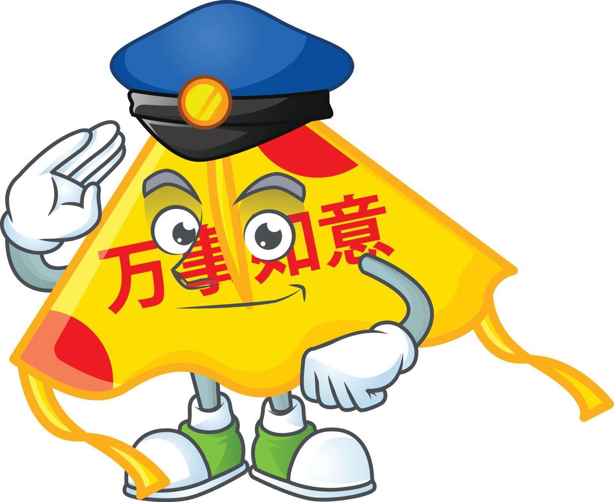 Chinese gold kite cartoon character style vector