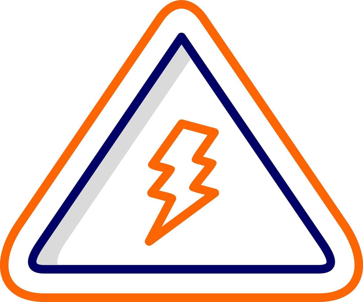 eléctrico peligro firmar vector icono