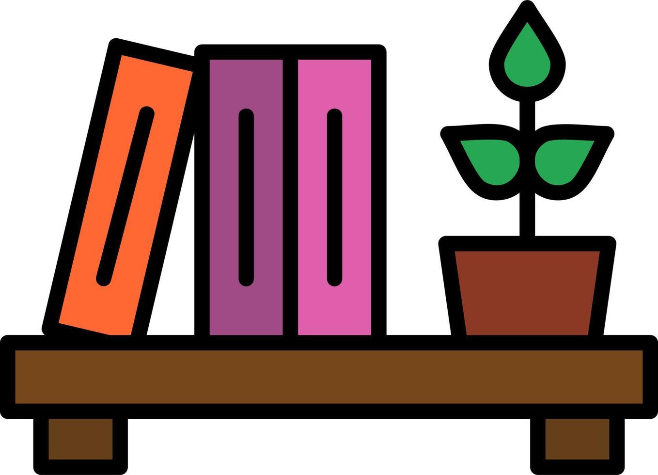 Bookshelf Vector Icon