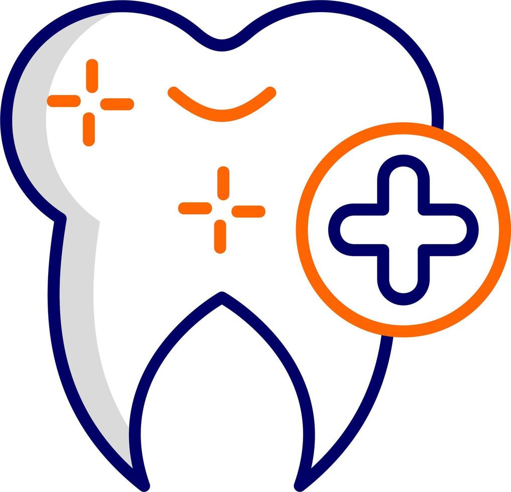 icono de vector de diente sano
