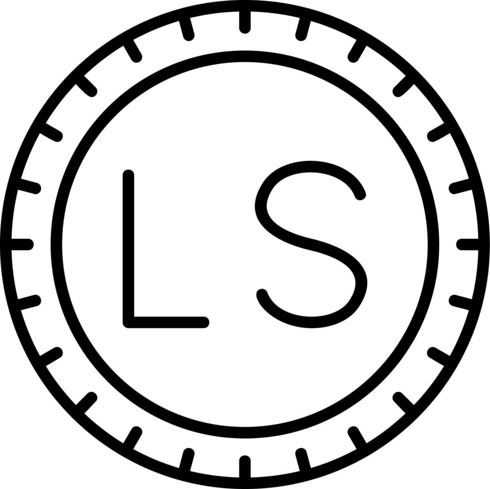 Lesoto marcar código vector icono