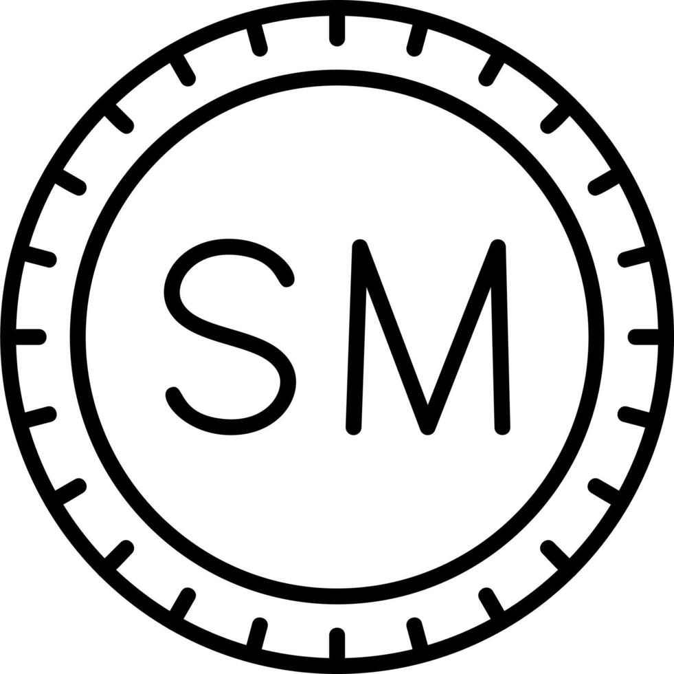 San Marino Dial code Vector Icon