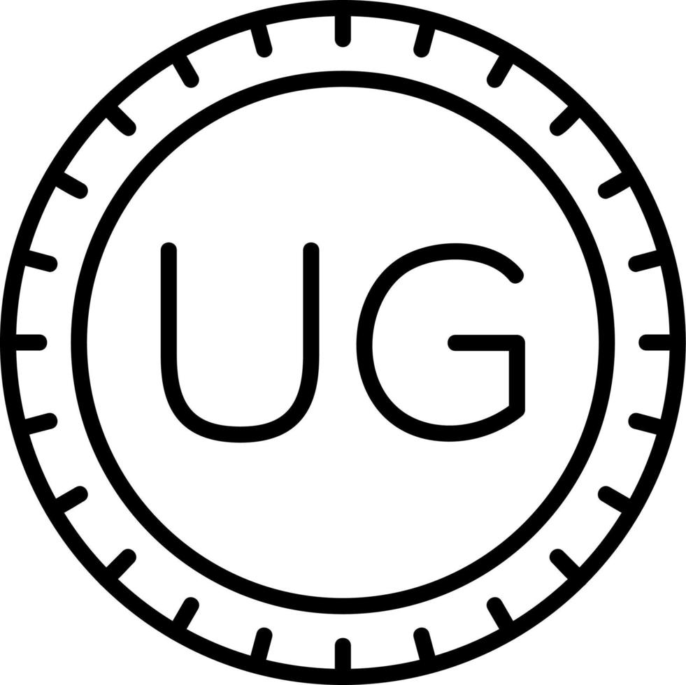 Uganda marcar código vector icono