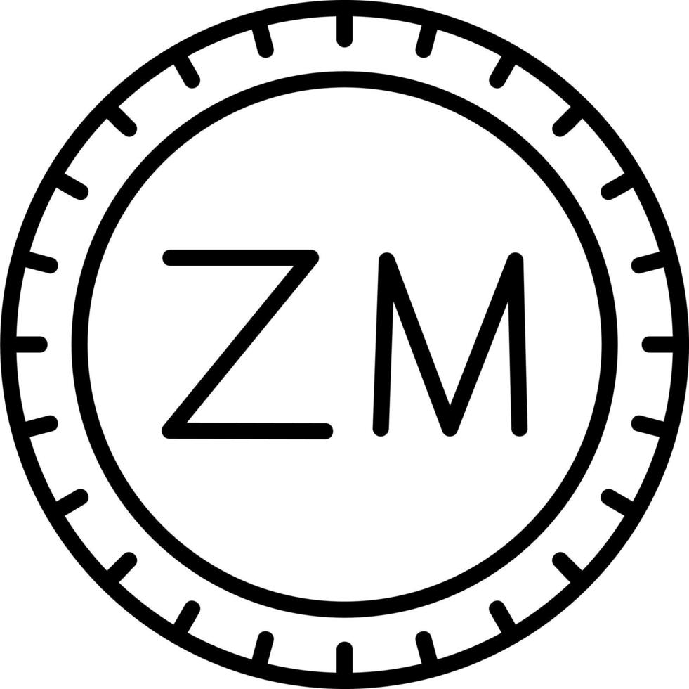 Zambia marcar código vector icono