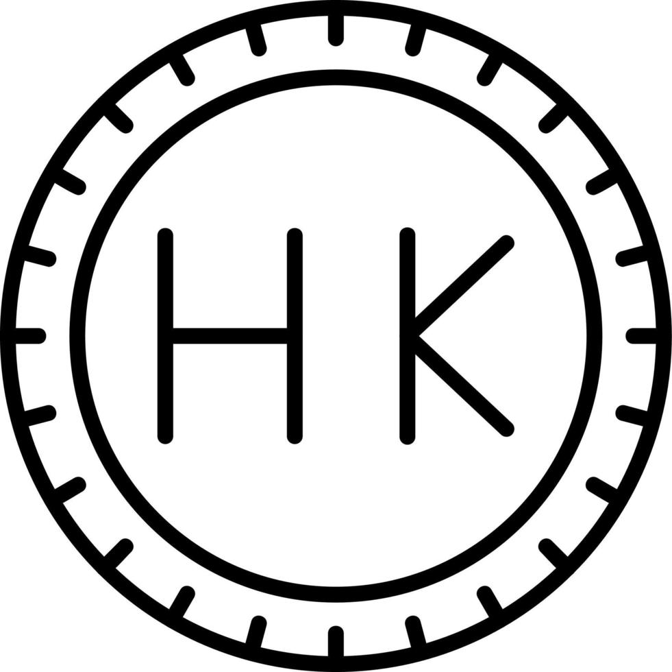 hong kong marcar código vector icono