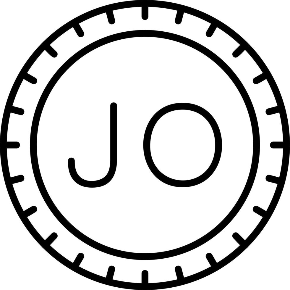 Jordán marcar código vector icono