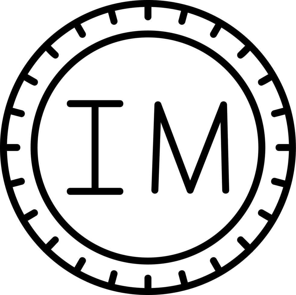 isla de hombre marcar código vector icono