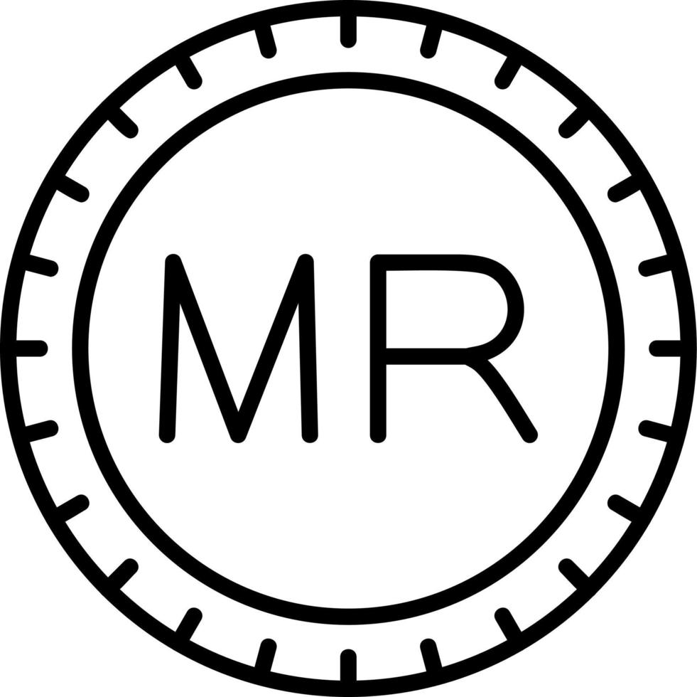 Mauritania marcar código vector icono