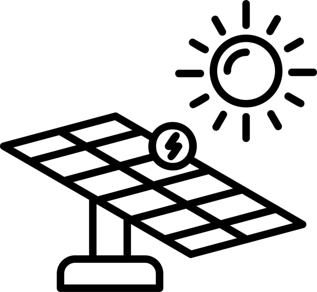 icono de vector de panel solar