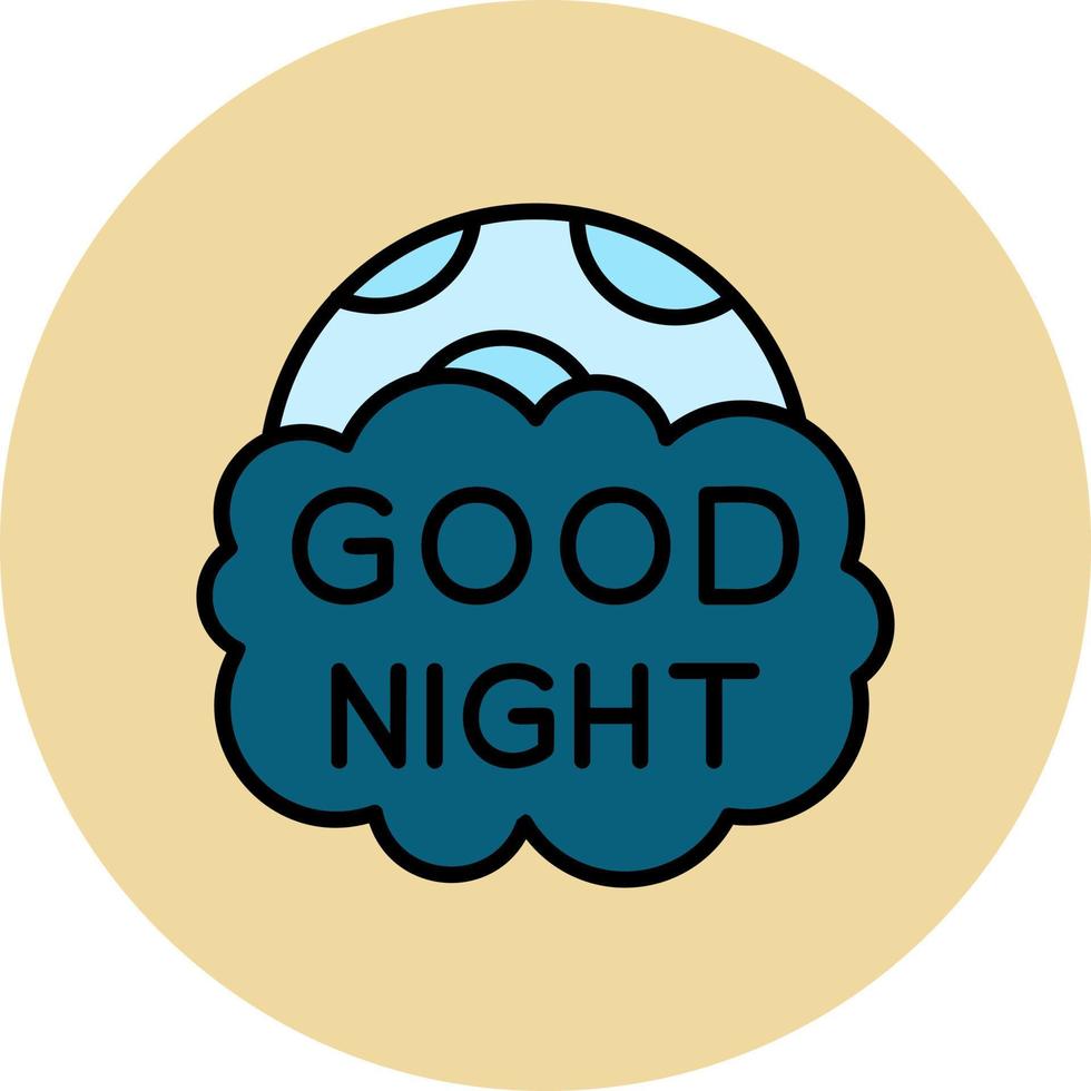 bueno noche vector icono