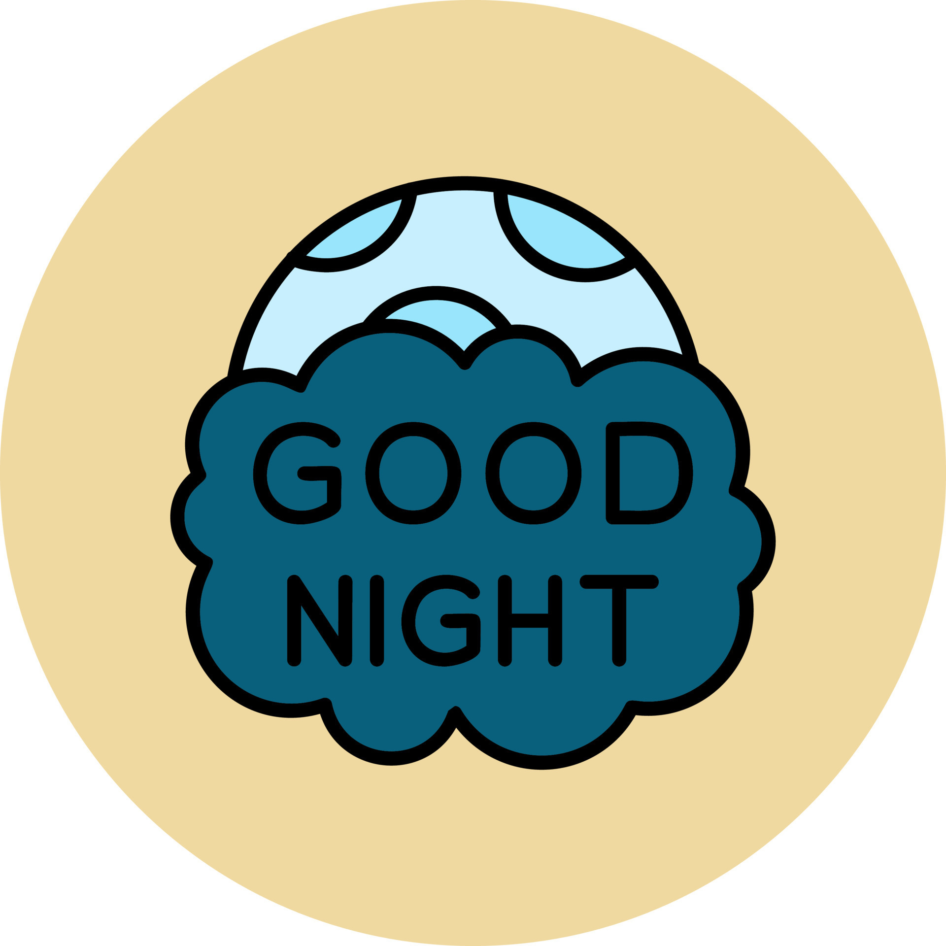 Good Night Vector Icon 20321218 Vector Art at Vecteezy