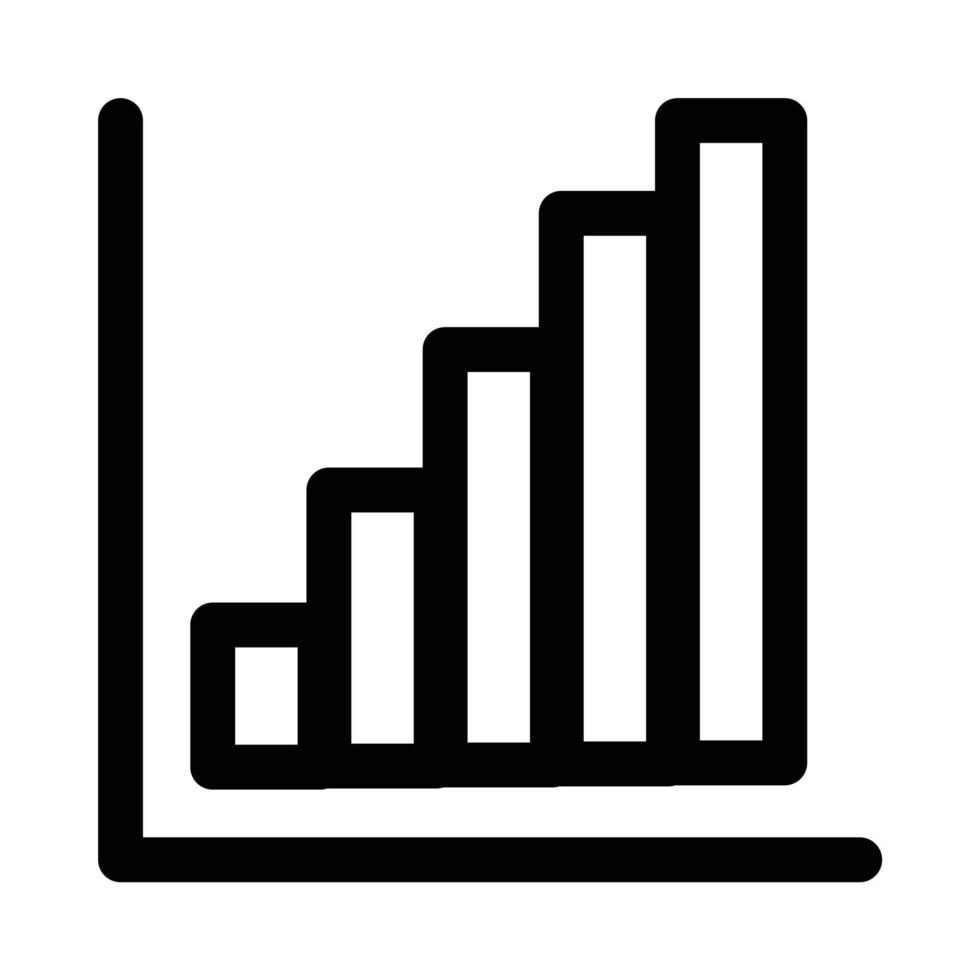 Bar chart icon for visualizing data in graphical form vector