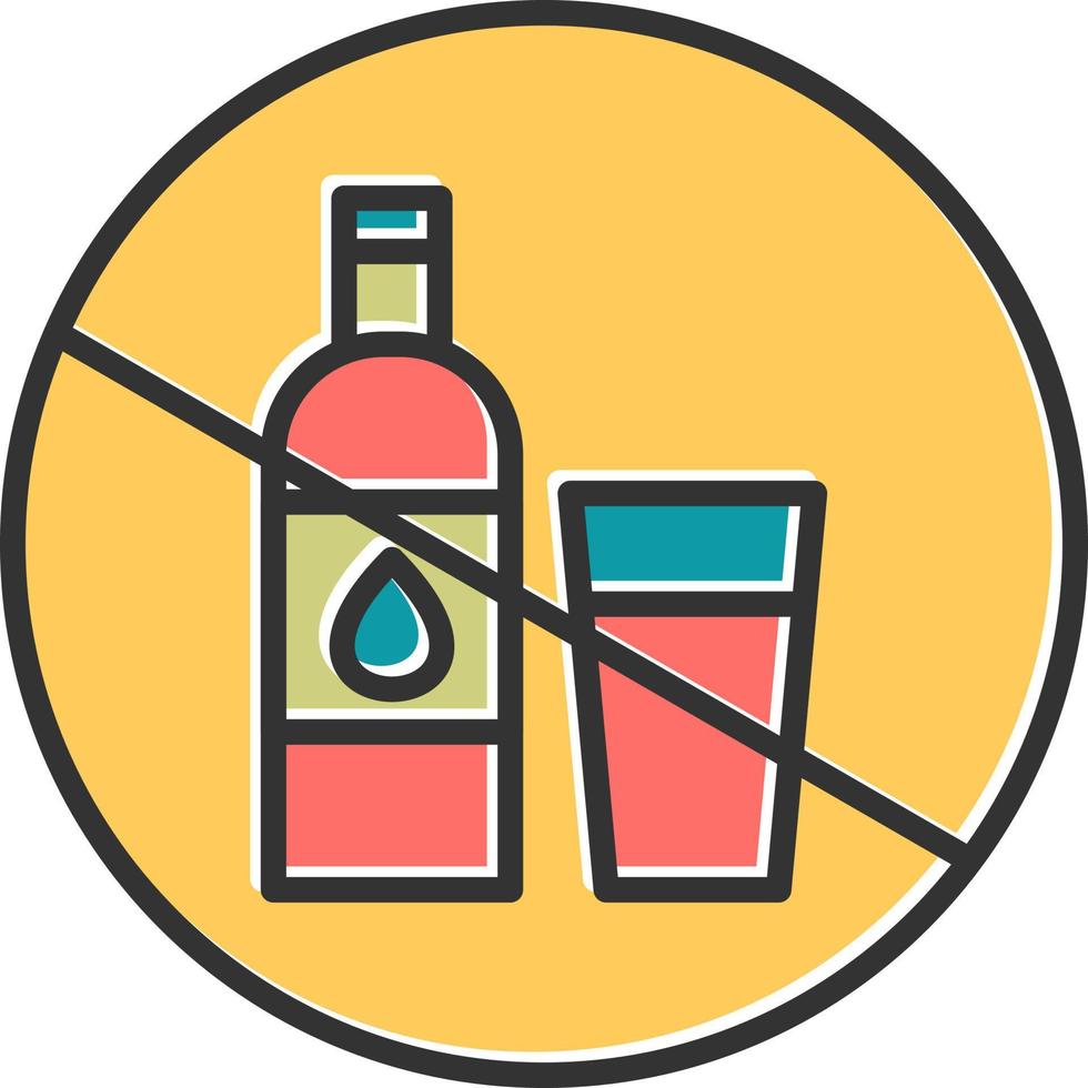 No Alcohol Vector Icon