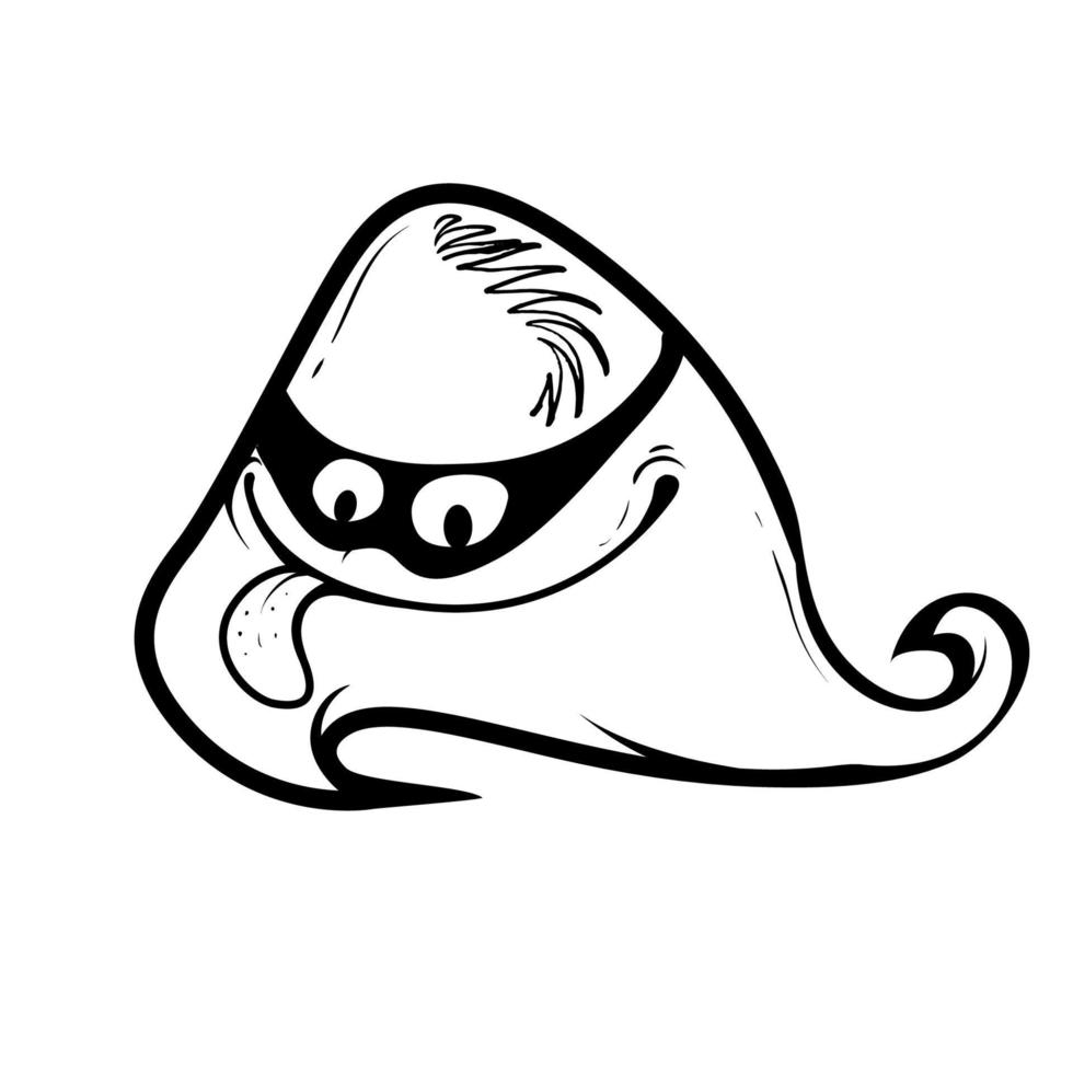 Ghost and monster outline icon vector