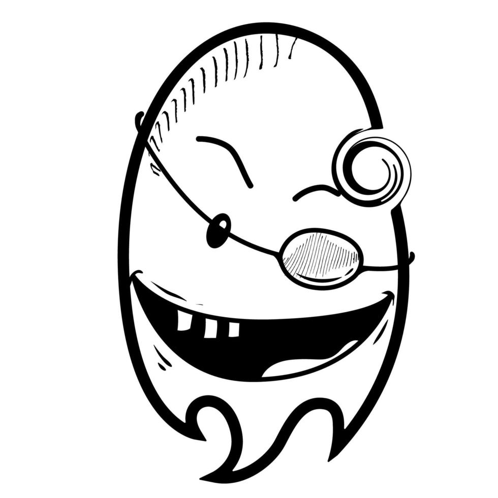 Ghost and monster outline icon vector