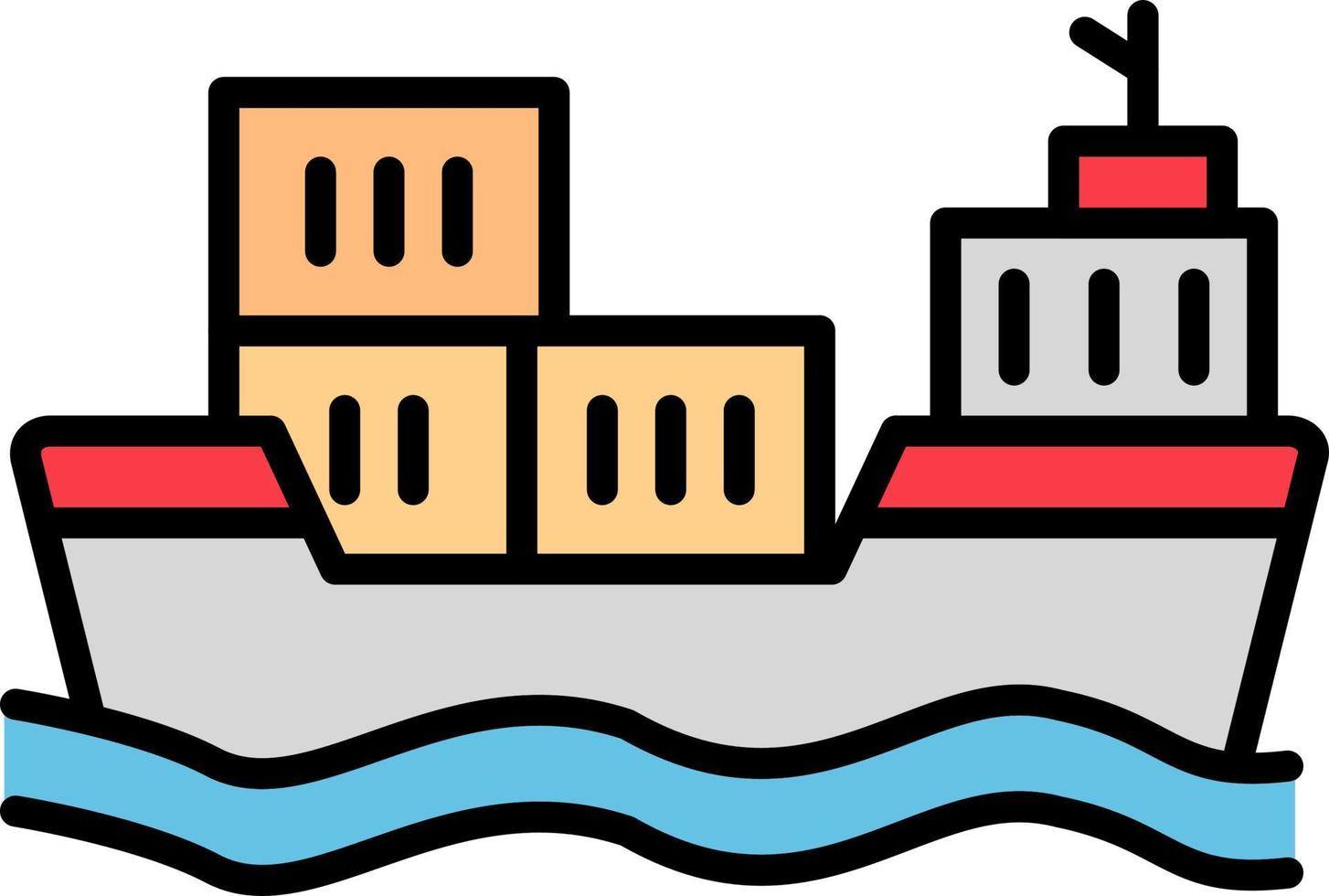 Cargo Ship Vector Icon