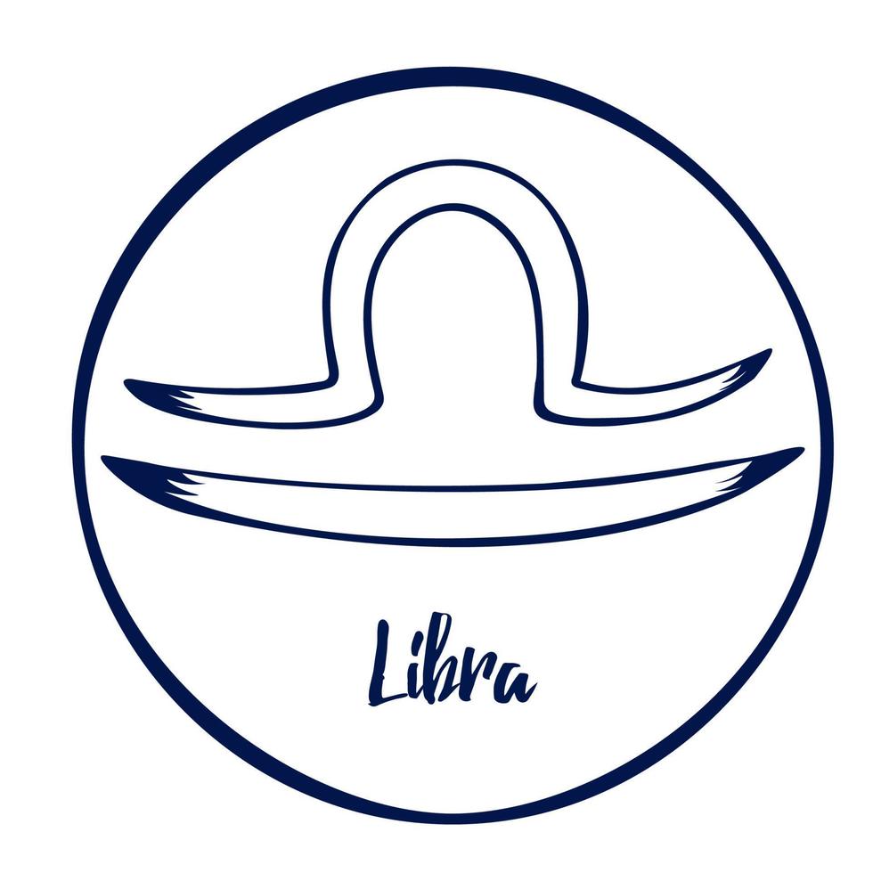 mano dibujado zodiak señales. blanco Libra zodíaco íconos en un blanco antecedentes. astrológico símbolos de el zodíaco. védica astrología. vector