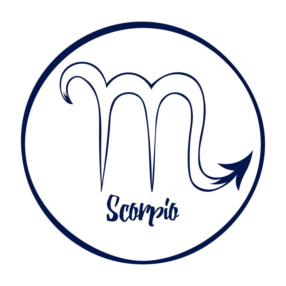 Hand drawn Zodiak signs. White Scorpio zodiac icons on a white background. Astrological symbols of the zodiac. Vedic astrology. vector