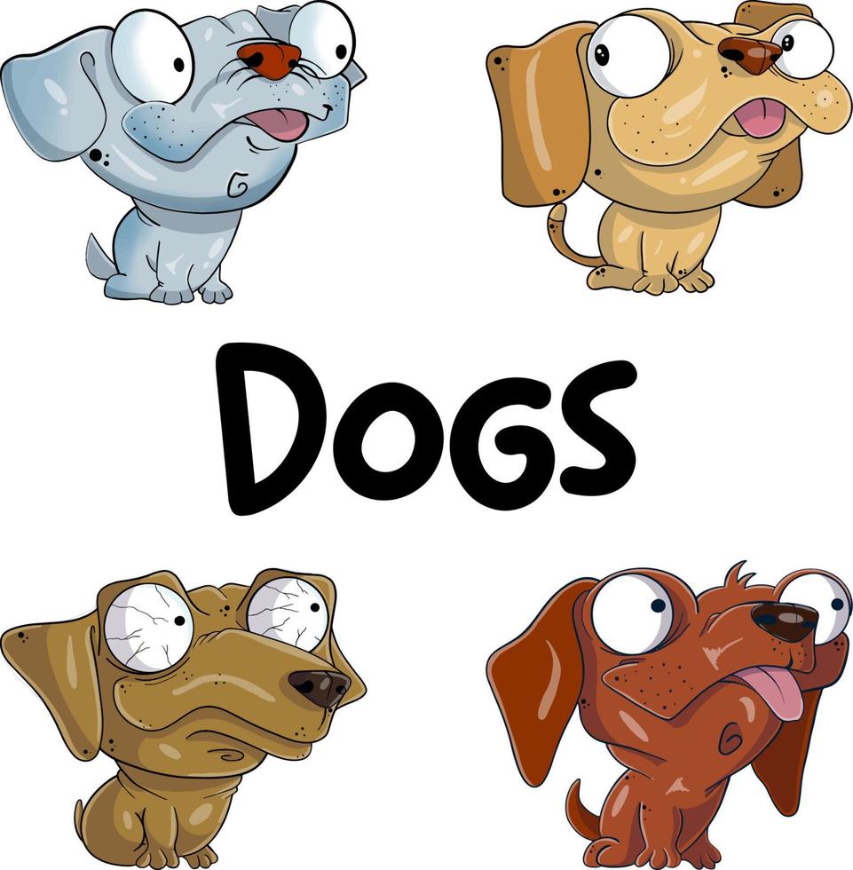 the four  dogs vector