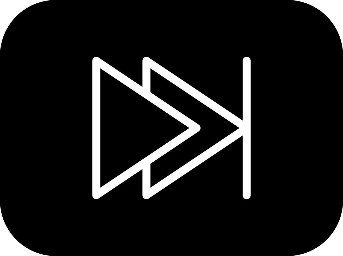 Fast Forward Vector Icon