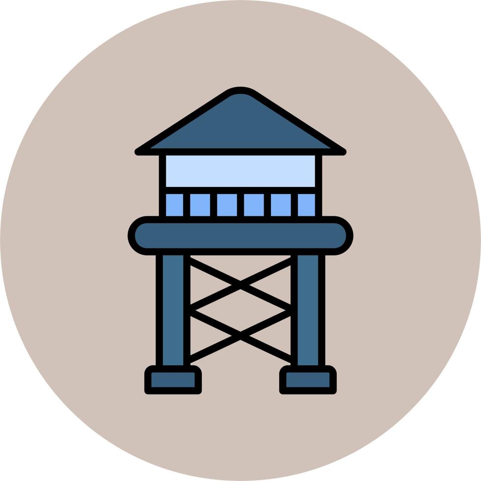 icono de vector de torre de agua