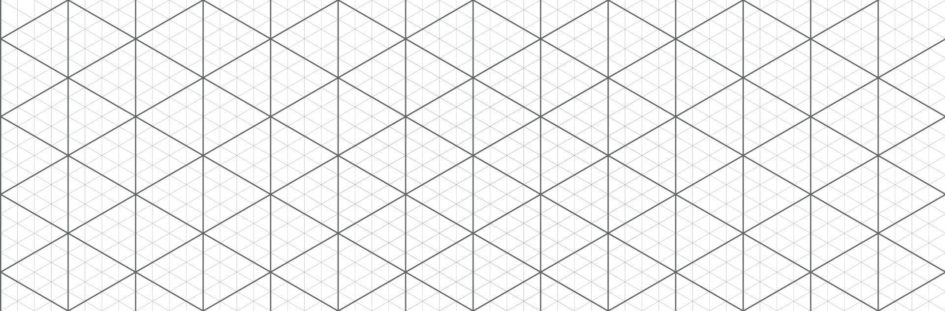 Black isometric grid graph paper background. Seamless pattern guide background. Desigh for engineering or mechanical layout drawing. Vector illustration