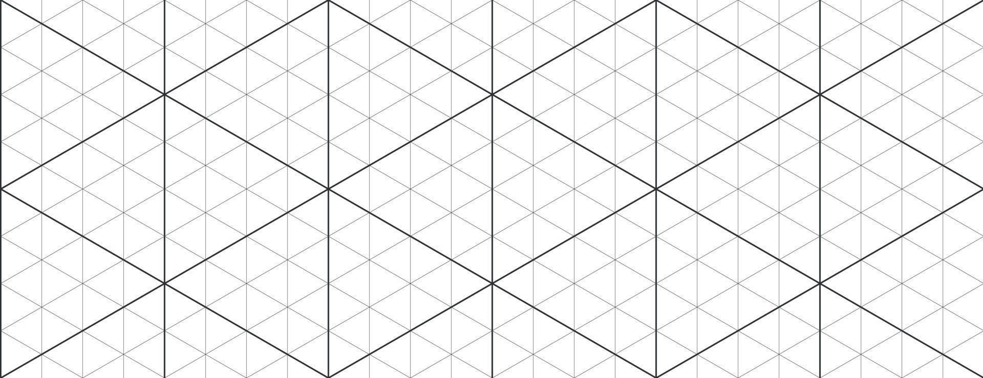 Black isometric grid graph paper background. Seamless pattern guide background. Desigh for engineering or mechanical layout drawing. Vector illustration