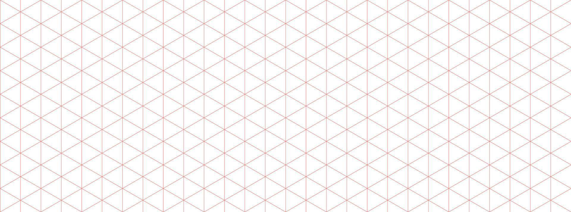 Orange isometric grid graph paper background. Seamless pattern guide background. Desigh for engineering or mechanical layout drawing. Vector illustration