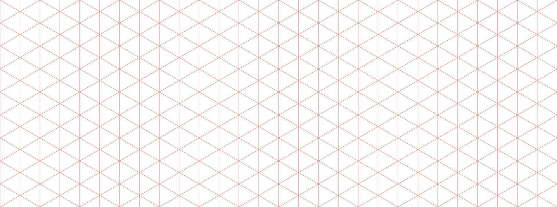 Orange isometric grid graph paper background. Seamless pattern guide background. Desigh for engineering or mechanical layout drawing. Vector illustration