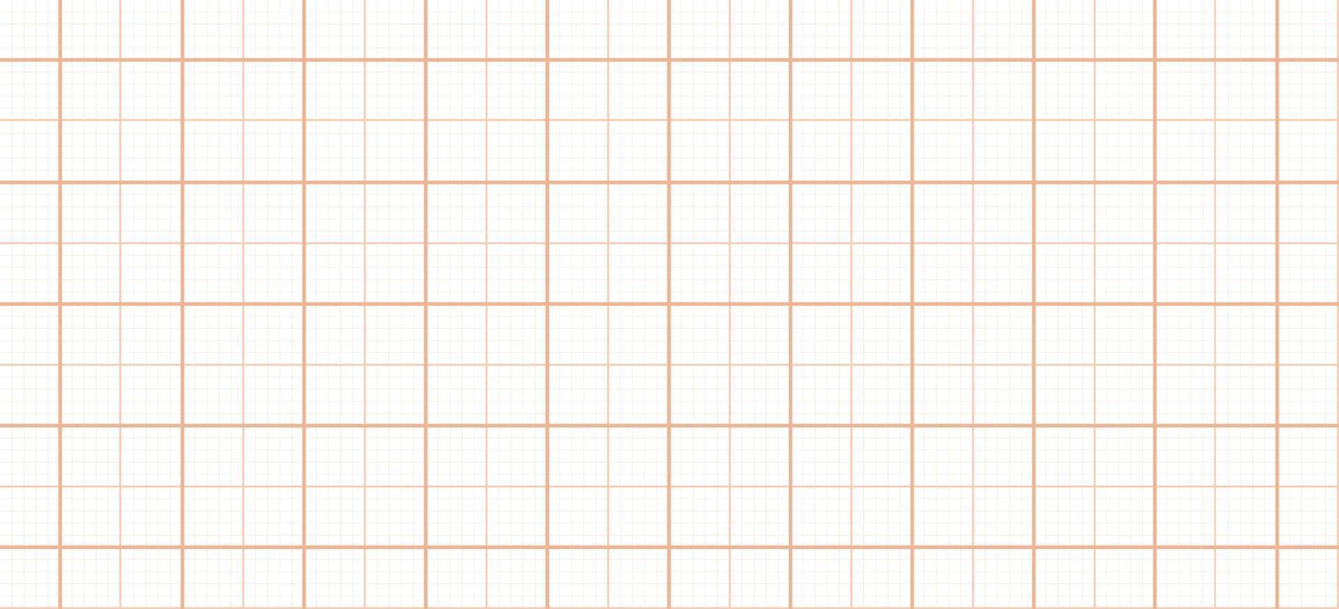 Orange millimeter graph paper grid background. Seamless pattern math paper texture. Desigh for rchitect plan, school project. Vector illustration