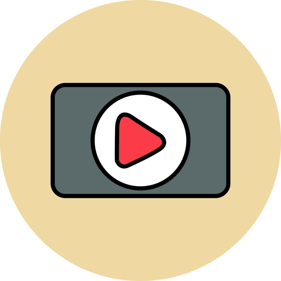 icono de vector de reproductor de video