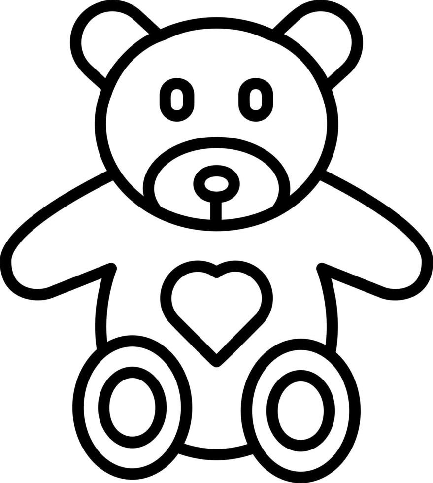 icono de vector de oso de peluche