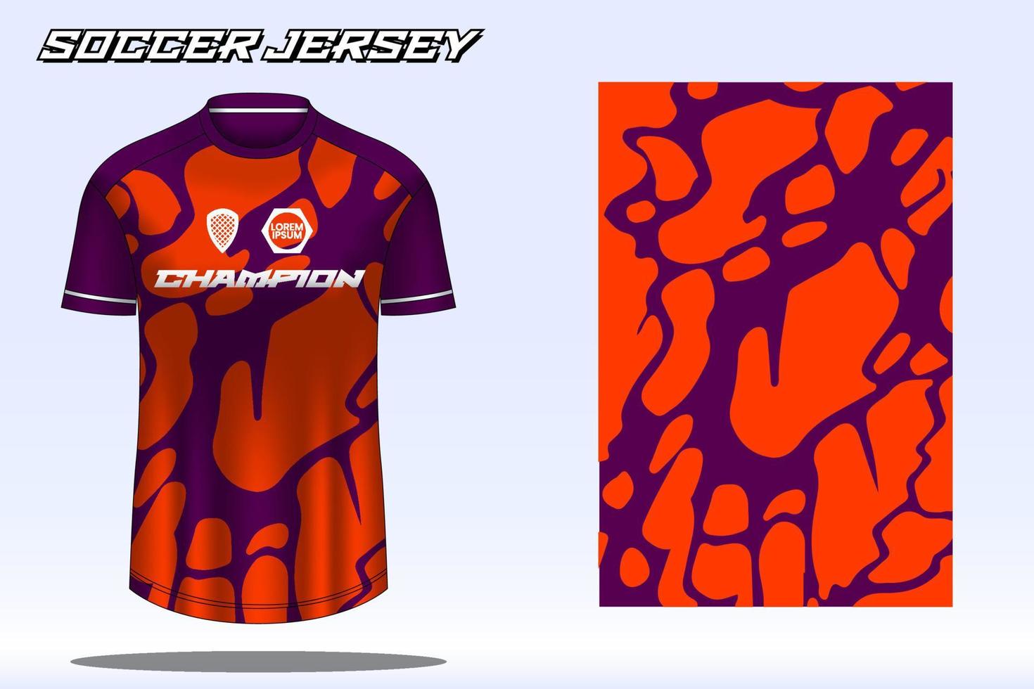 maqueta de diseño de camiseta deportiva de camiseta de fútbol para club de fútbol vector