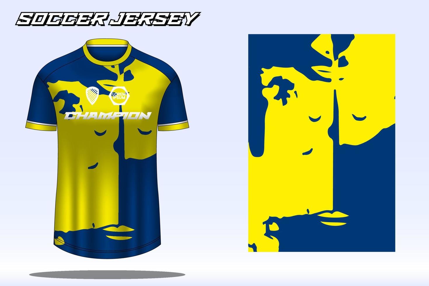 maqueta de diseño de camiseta deportiva de camiseta de fútbol para club de fútbol vector