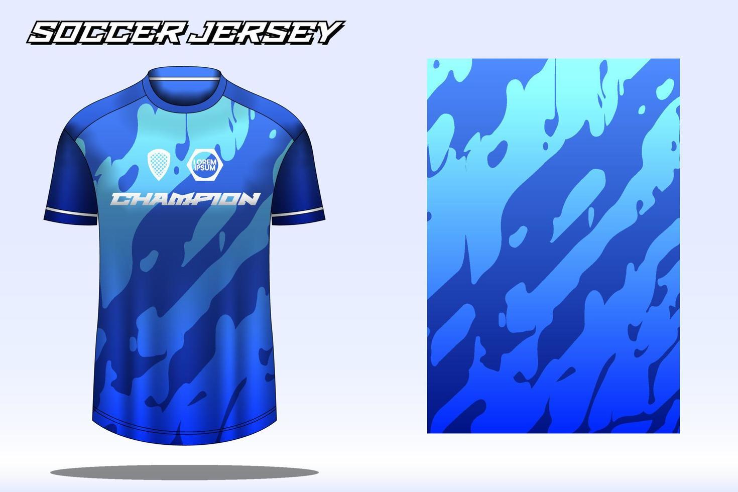 Soccer jersey sport t-shirt design mockup for football club vector